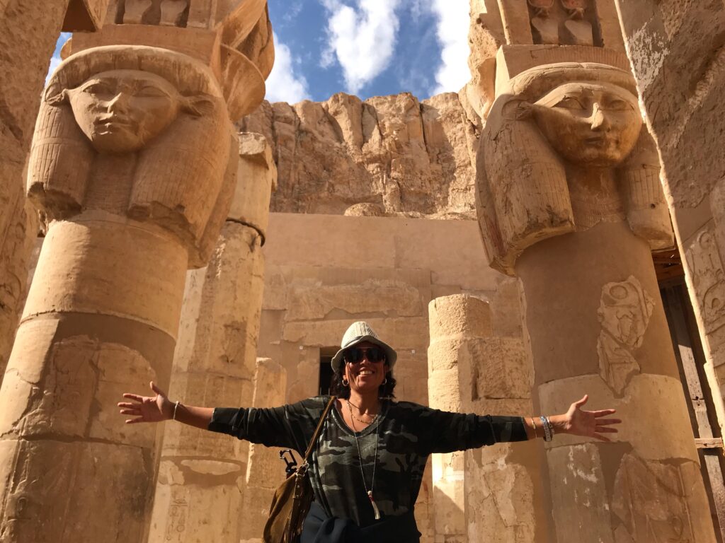 Luxor Deir Bahary Hatshepsut temple Walk Like an egyptian group tour