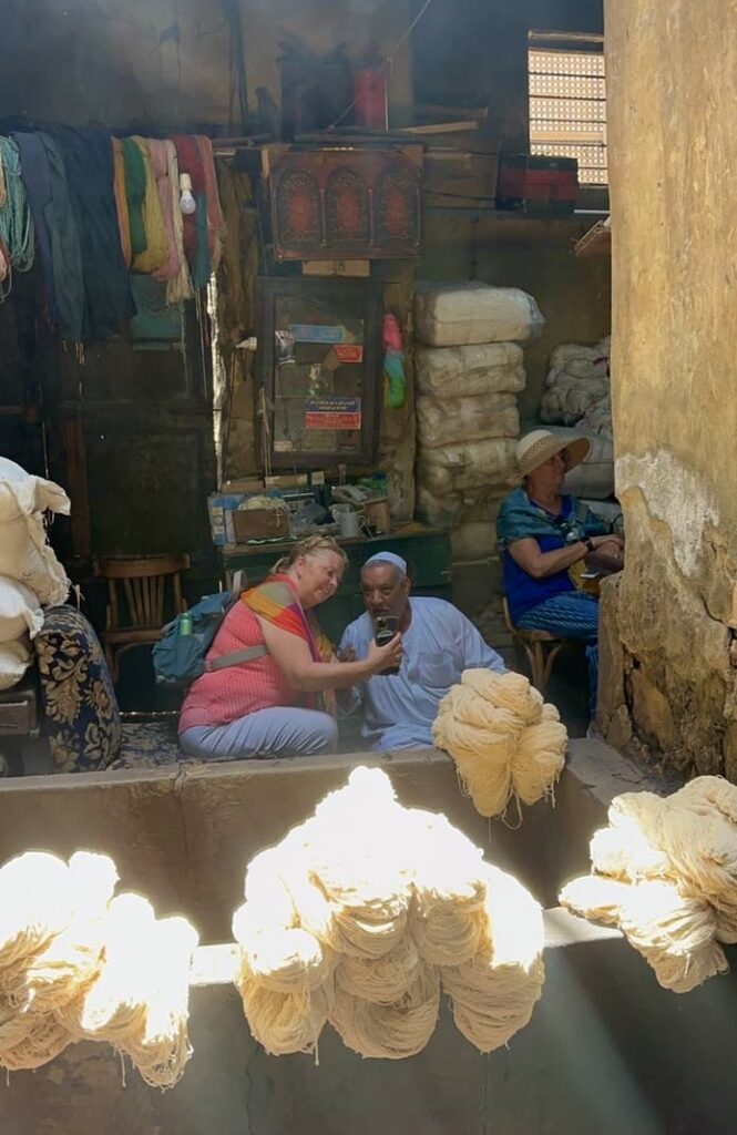 Al Darb Al Ahmar Walking tour , Cairo - Egypt - Walk like an Egyptian guided premium tour - Historic Cairo - World heritage site 
Craftsman, dyeing workshop, crafts 